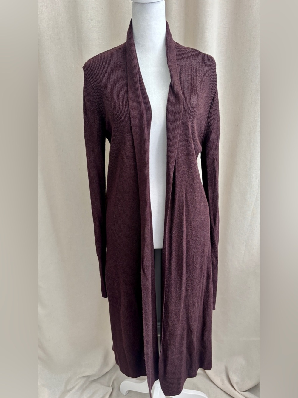 Leith Long Ribbed Cardigan — Size M